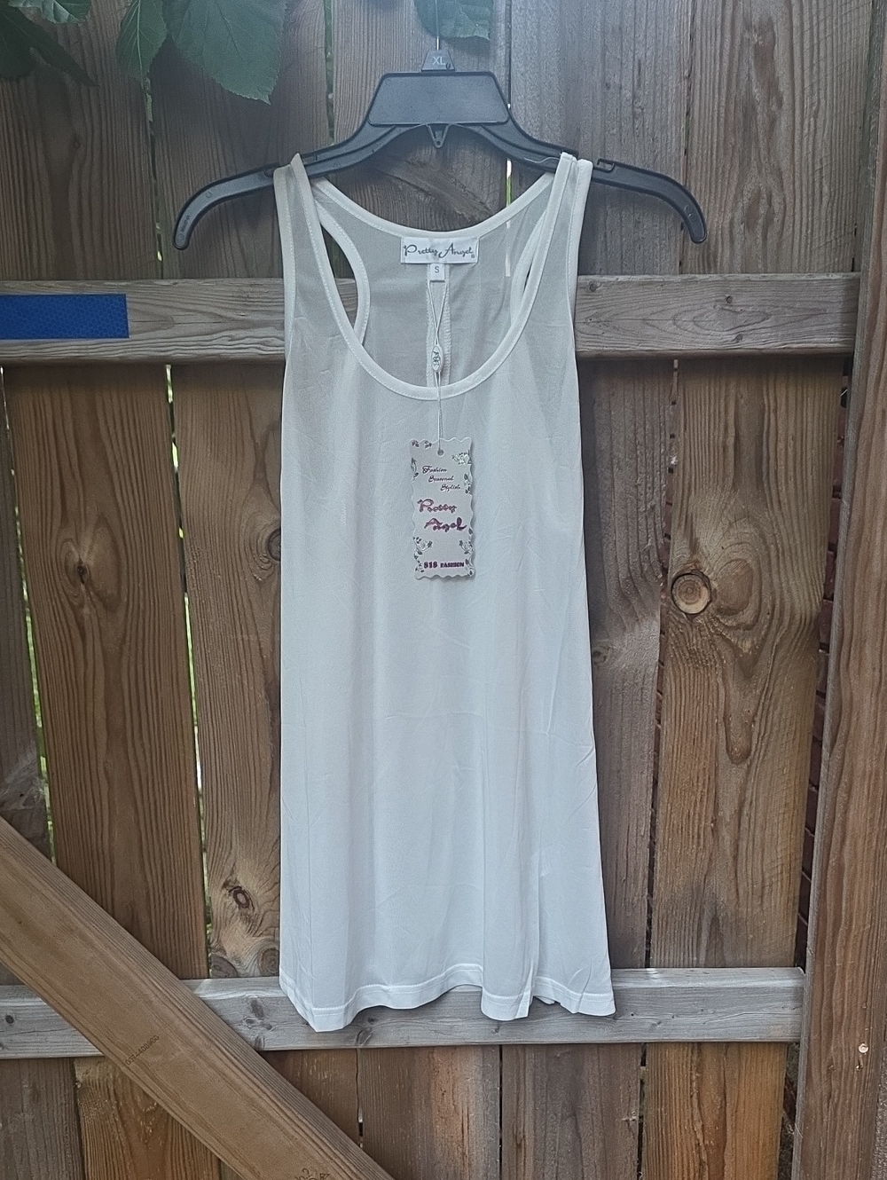Pretty Angel White Racerback Tank Top